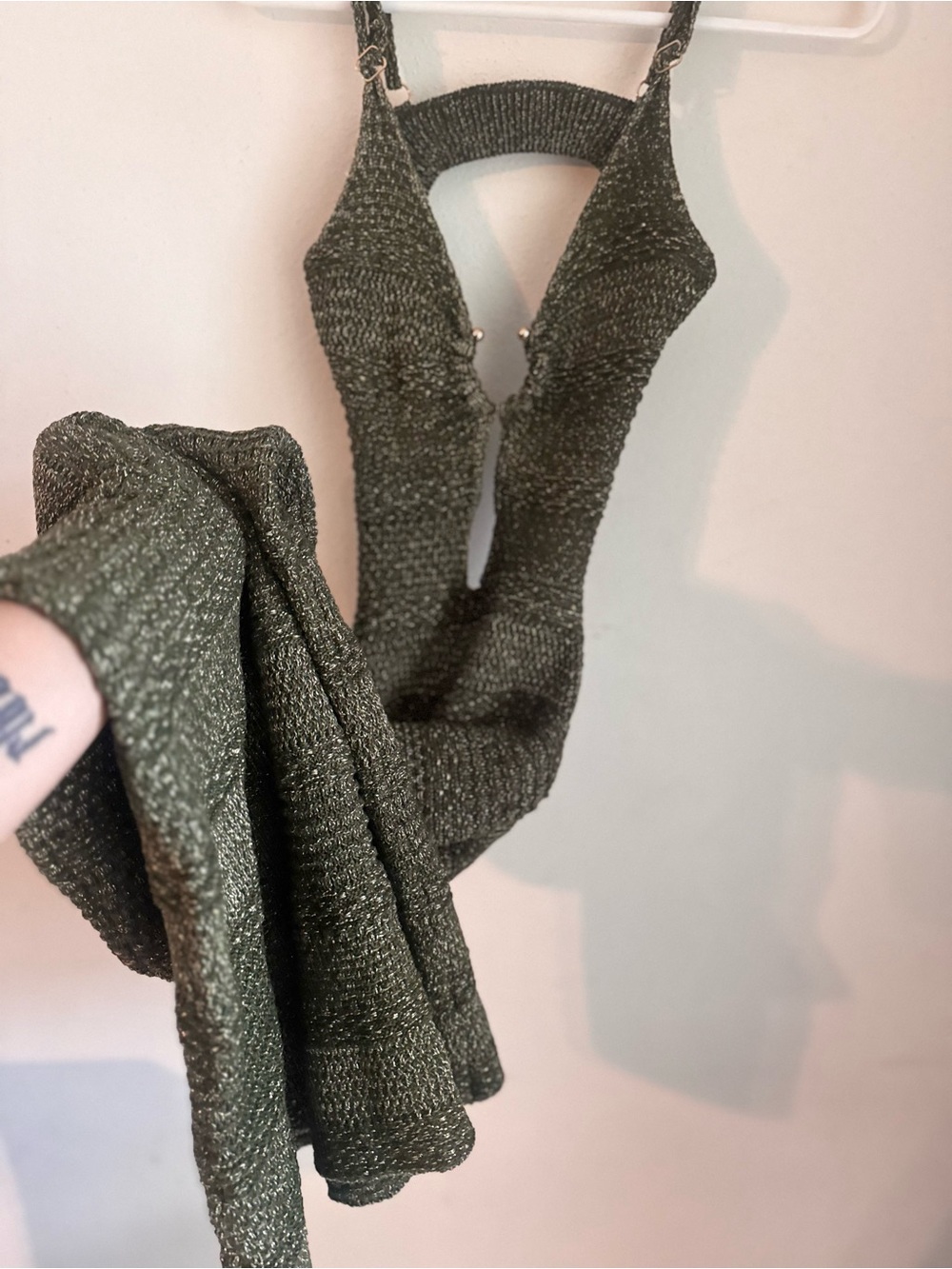 Fashion Nova Olive Green Knit Men's Briefs